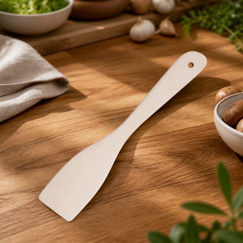 30cm Commercial Wooden Spatula for Non-Stick Cookware