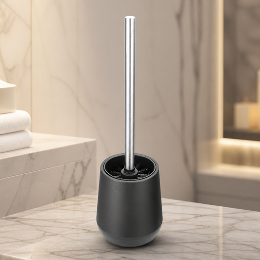 Commercial Toilet Brush and Holder Black ABS Durable Design