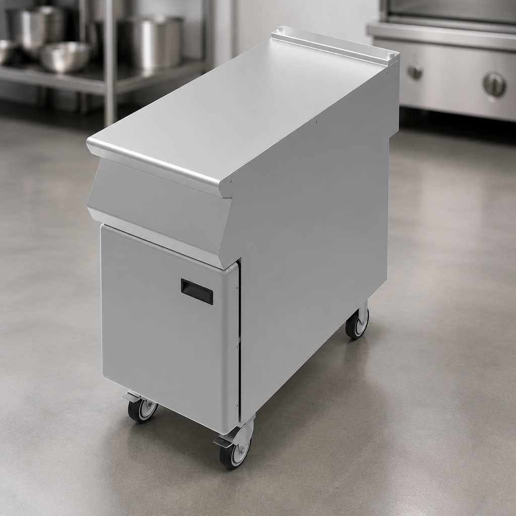 Commercial Stainless Steel Cabinet With Door on Castors 900mm