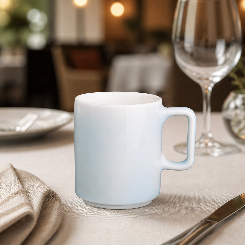 Commercial Fondant Cups 168ml Aqua Porcelain 6 Pack