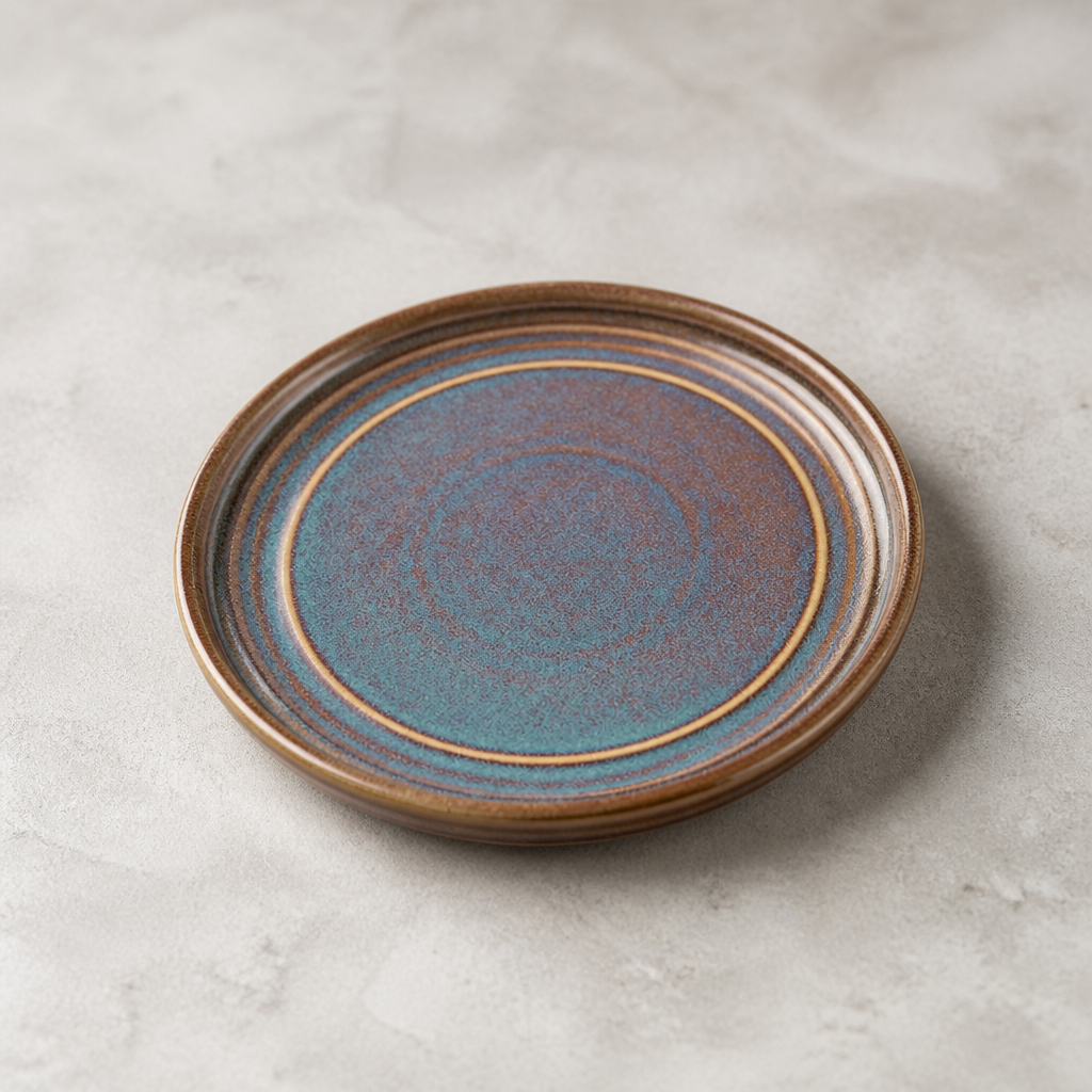 Commercial Iridescent Flat Round Starter Plates 180mm 6 Pack