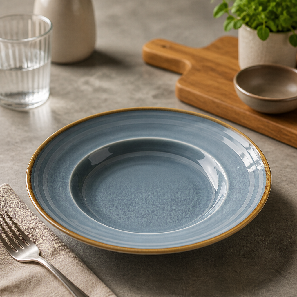 Commercial Soup Bowls 250mm 340ml Ocean Reactive Glaze 4 Pack
