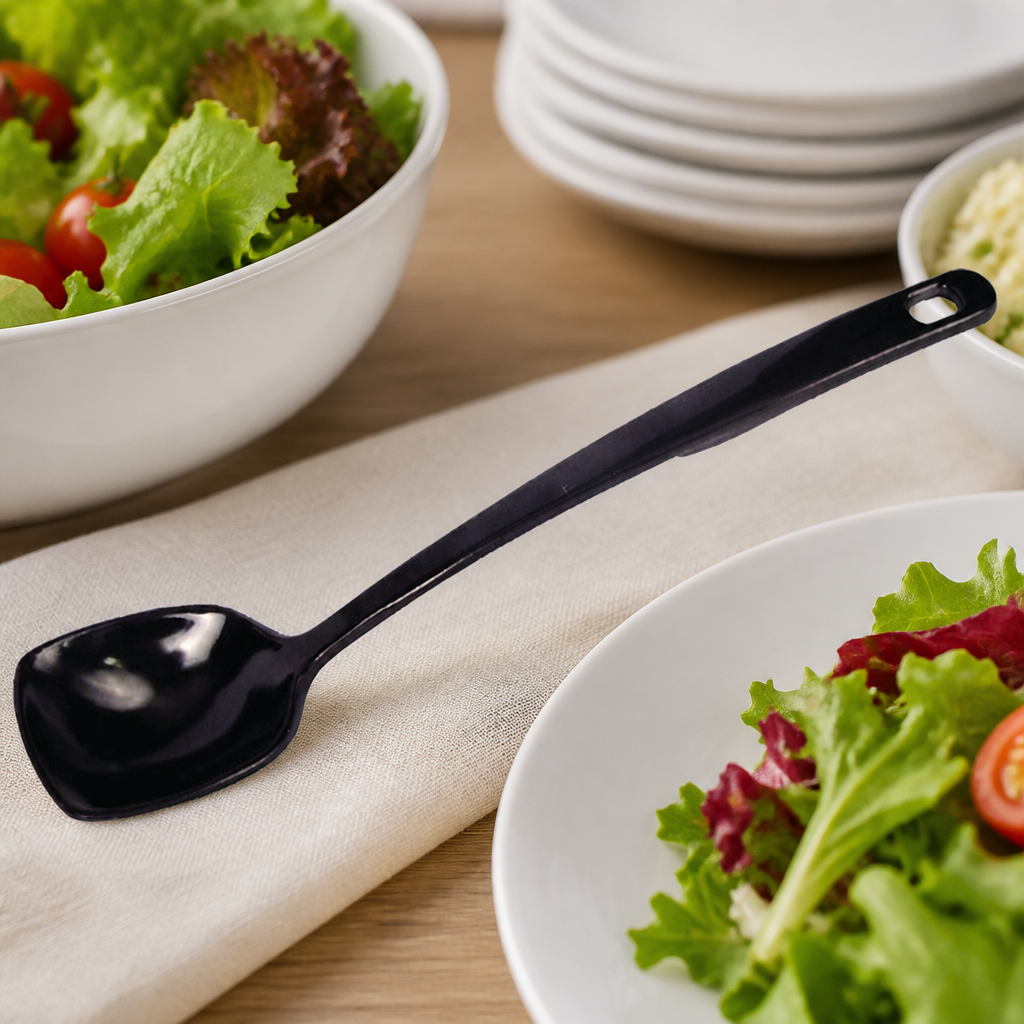 Black Serving Spoon for Commercial Catering Food Service