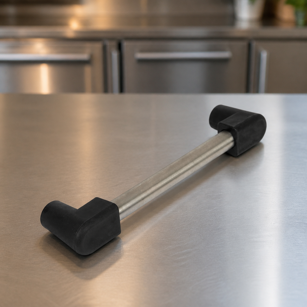 Commercial Oven Range Door Handle 52mm High Silver Finish
