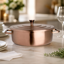 Commercial Brushed Bronze Round Chafing Dish 3.8L