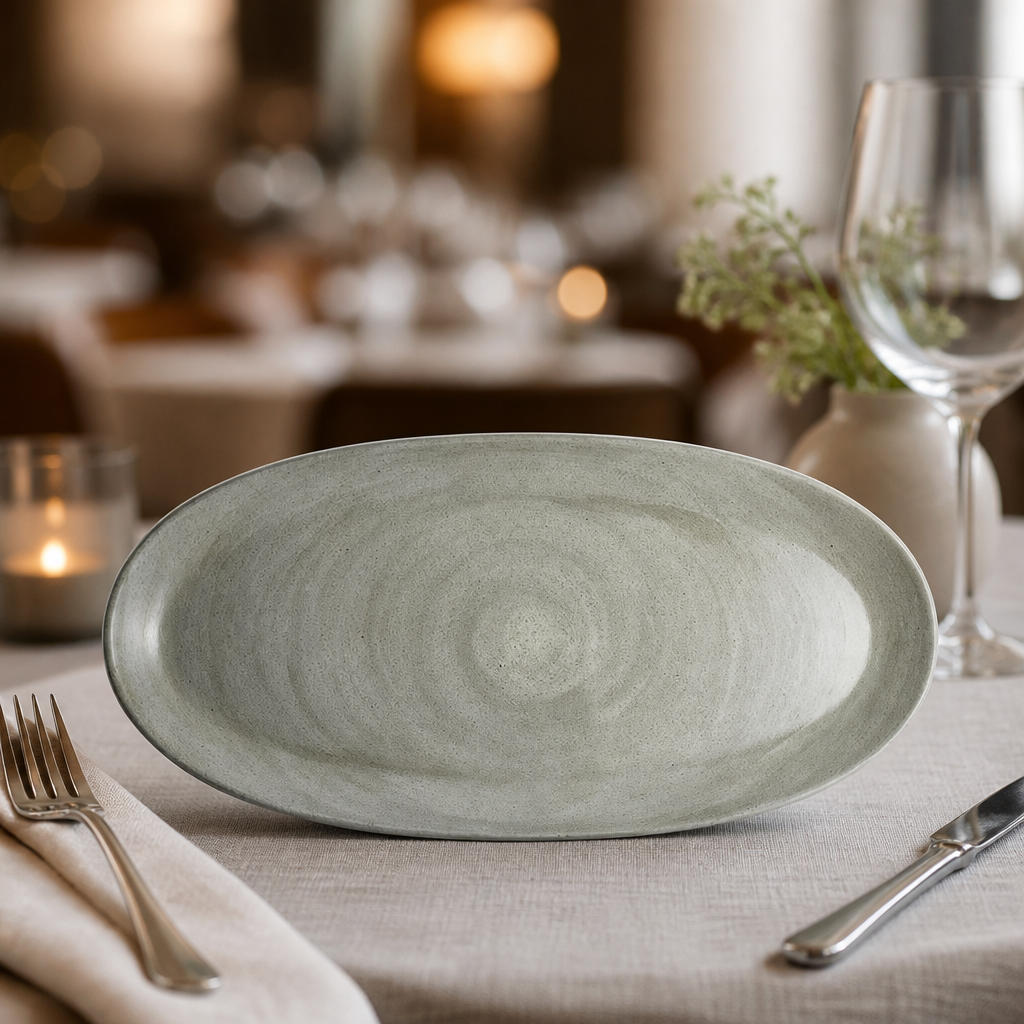 Commercial Coupe Platters 280x140mm Dove Colour 24 Pack