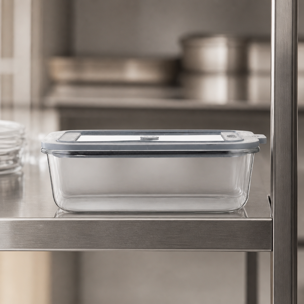 1.5L Commercial Clip Lock Glass Storage Container