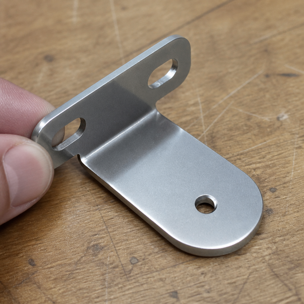 Commercial upper hinge for servery equipment in stainless steel