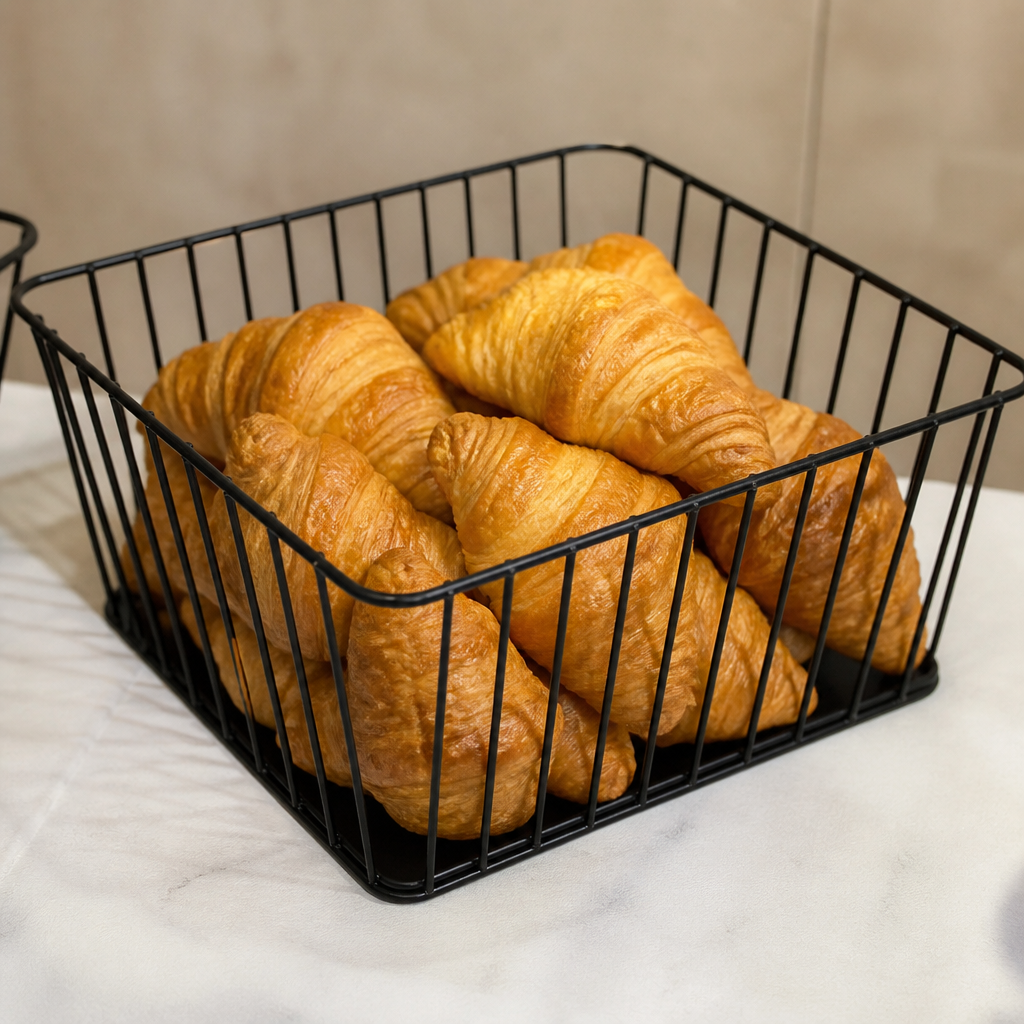 Commercial Wire Food Display Tray Square 230x230x100mm