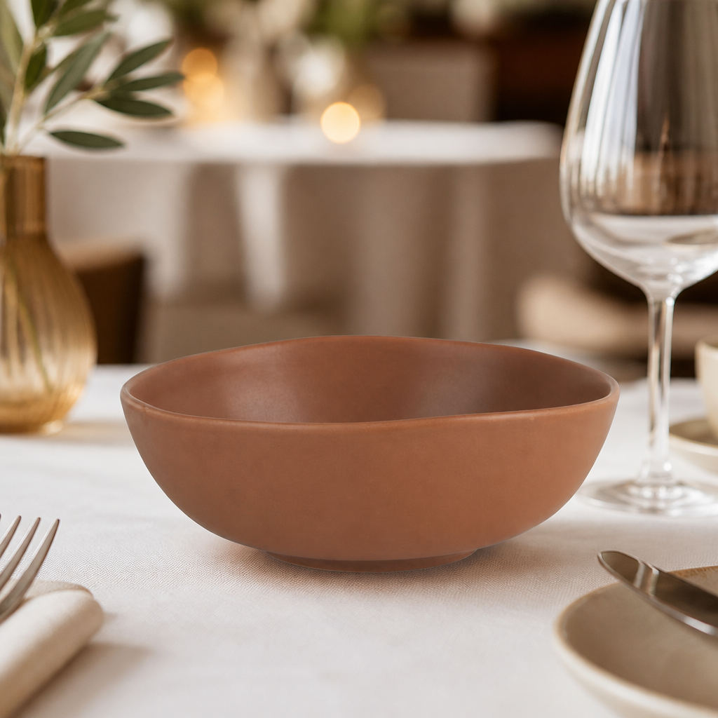 Pack of 4 Commercial Ramen Bowls 225mm in Orange