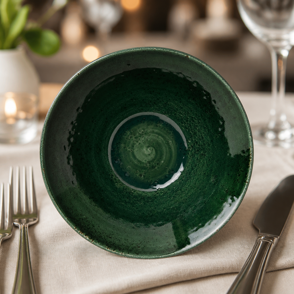 Commercial Porcelain Bowls 112mm Burnt Emerald 12 Pack