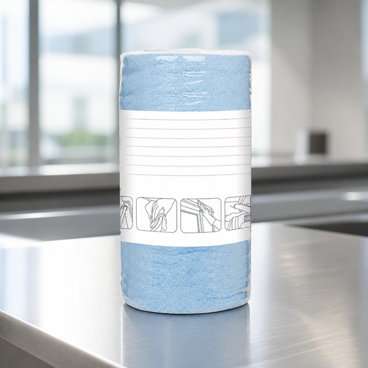 Commercial Microfibre Cloths Roll 300x300mm Pack of 50