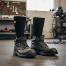 Premium Work Crew Socks - Pack of 5 Pairs with Breathable Material and Cushioned Footbed for Comfort