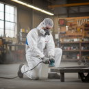 Premium Type 5/6 Disposable Coverall - Versatile Protective Gear with Microporous PE Laminate and Breathable Back Panel