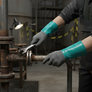 Premium Nitrile Coated Gauntlet Gloves with Enhanced Grip and Comfort for Chemical Protection
