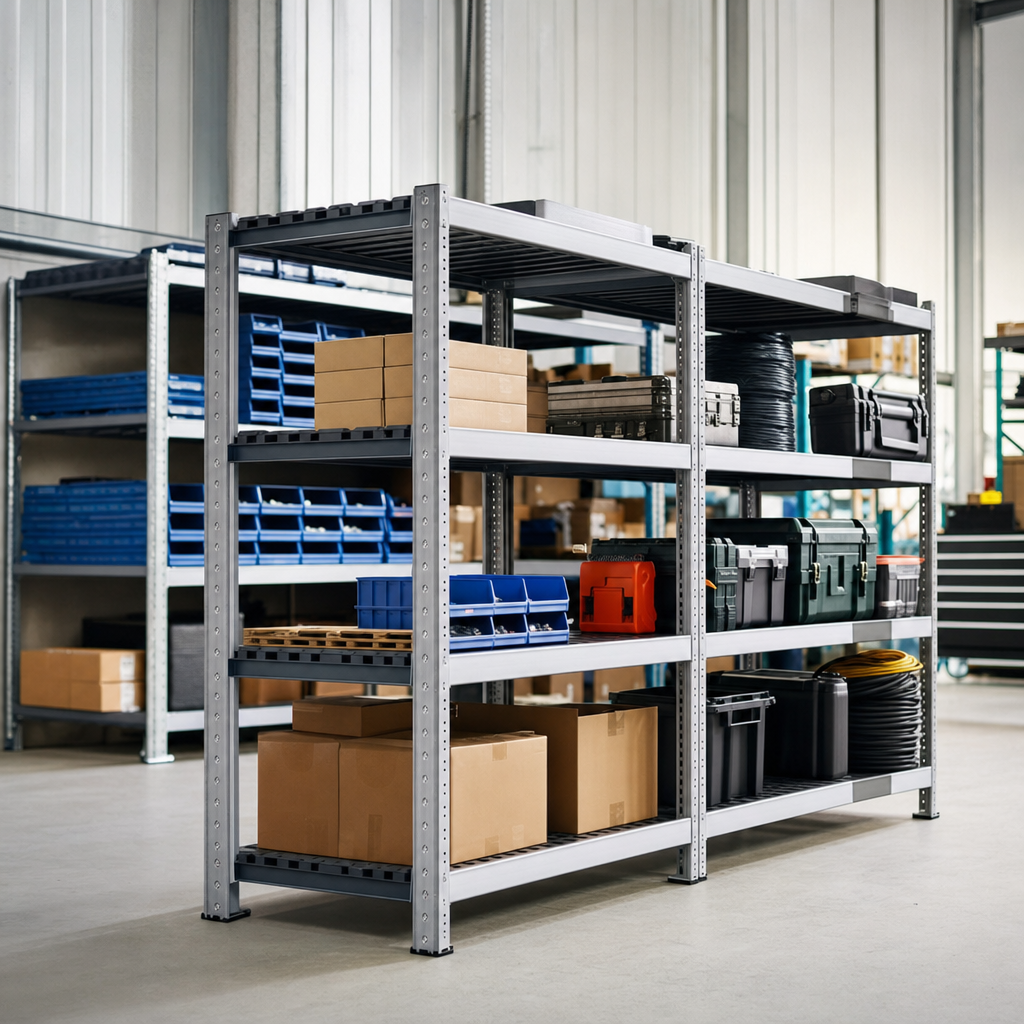Basics Plus Ventilated Catering Shelving Bays with 4 Shelves 1830h