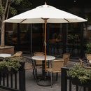 Commercial Round Parasol 2.5m Diameter Cream Outdoor Umbrella