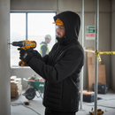 Premium Heavy Duty Hybrid Padded Jacket with Water Resistant Fabric and Adjustable Hood