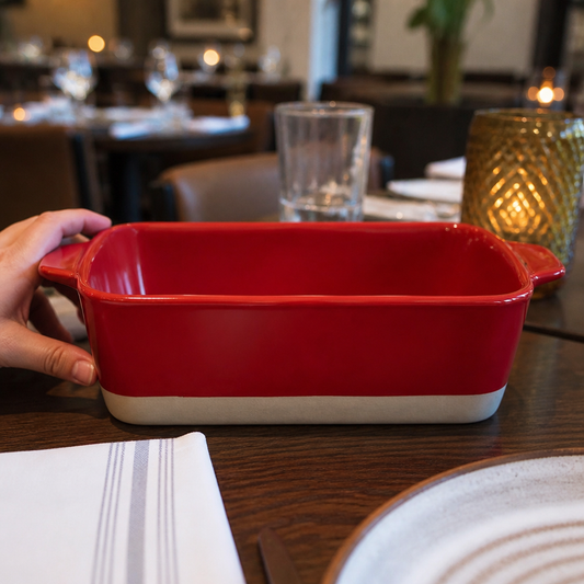 Commercial Ceramic Roasting Dish 2.5Ltr Eared Oven Tray
