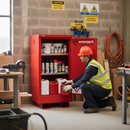 Heavy Duty Storage Cabinet for Hazardous Goods - Fire Resistant and COSHH Compliant with 40L Sump Capacity