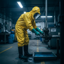 Premium Lightweight Chemical Protective Coverall with Elasticated Fit for Industrial Applications
