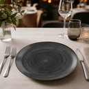 Commercial Stonecast Raw Coupe Plates 286mm Black 12 Pack