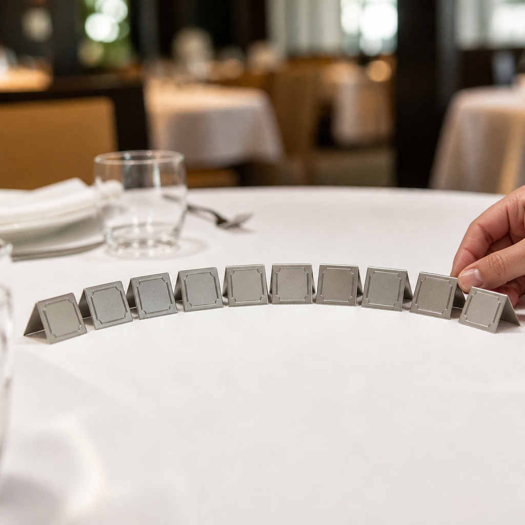 Stainless Steel Table Number Holders Set 11-20 for Restaurants