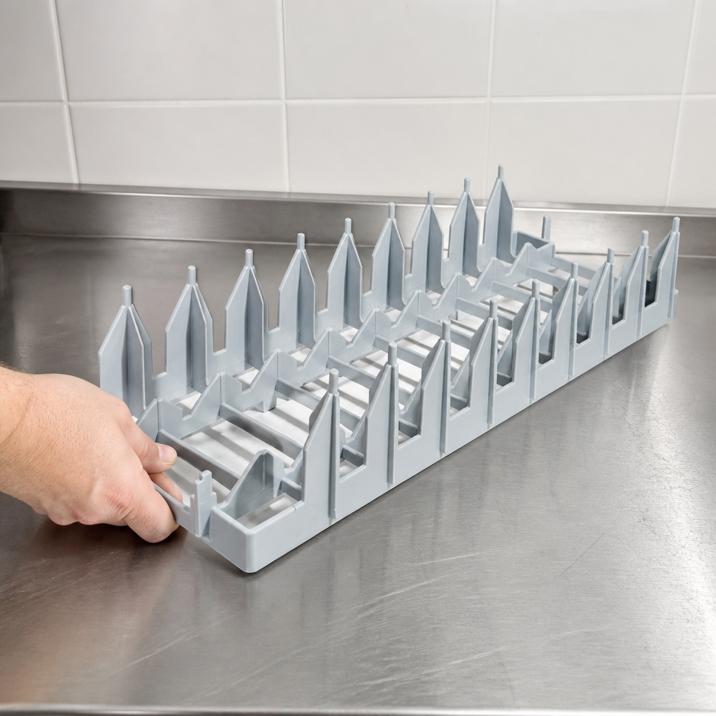 400x400mm Commercial Warewasher Dish Insert for Open Baskets