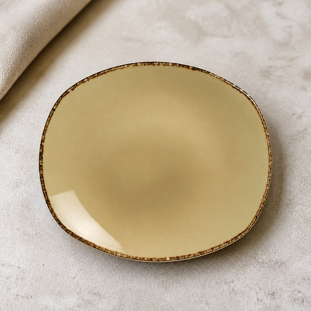 Commercial Porcelain Plates 150mm Wheat Spice 36 Pack