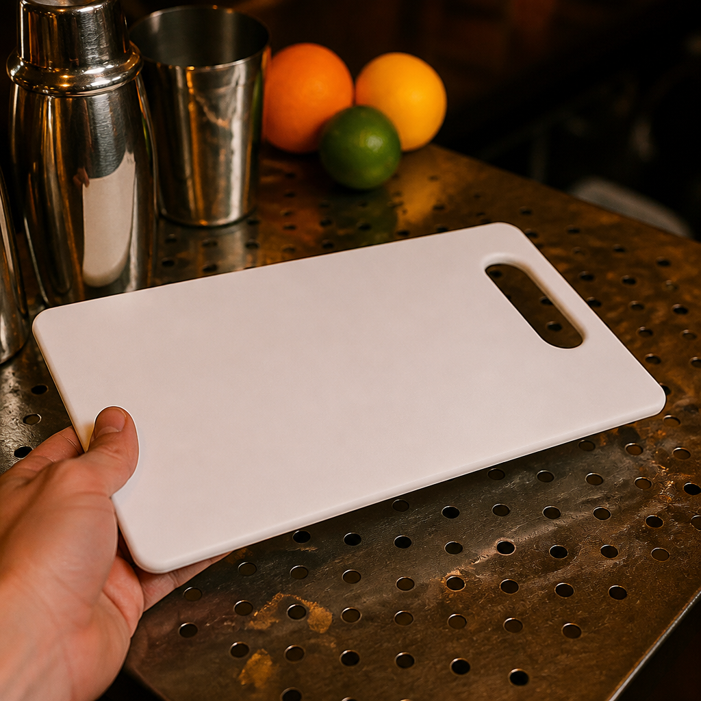 Commercial Bartenders Chopping Board 6mm Thick Plastic