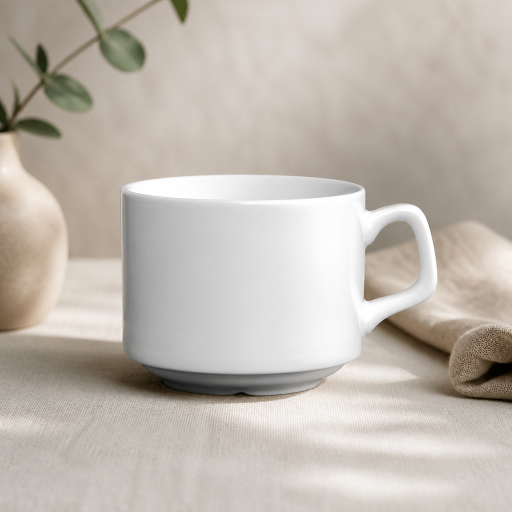 Commercial Stacking Cups 200ml - 6 Pack Crockery Set