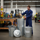 Premium Heavy Duty Stackable Tapered Bin with Standard Lid - Capacity 86 Litres for Versatile Storage Solutions