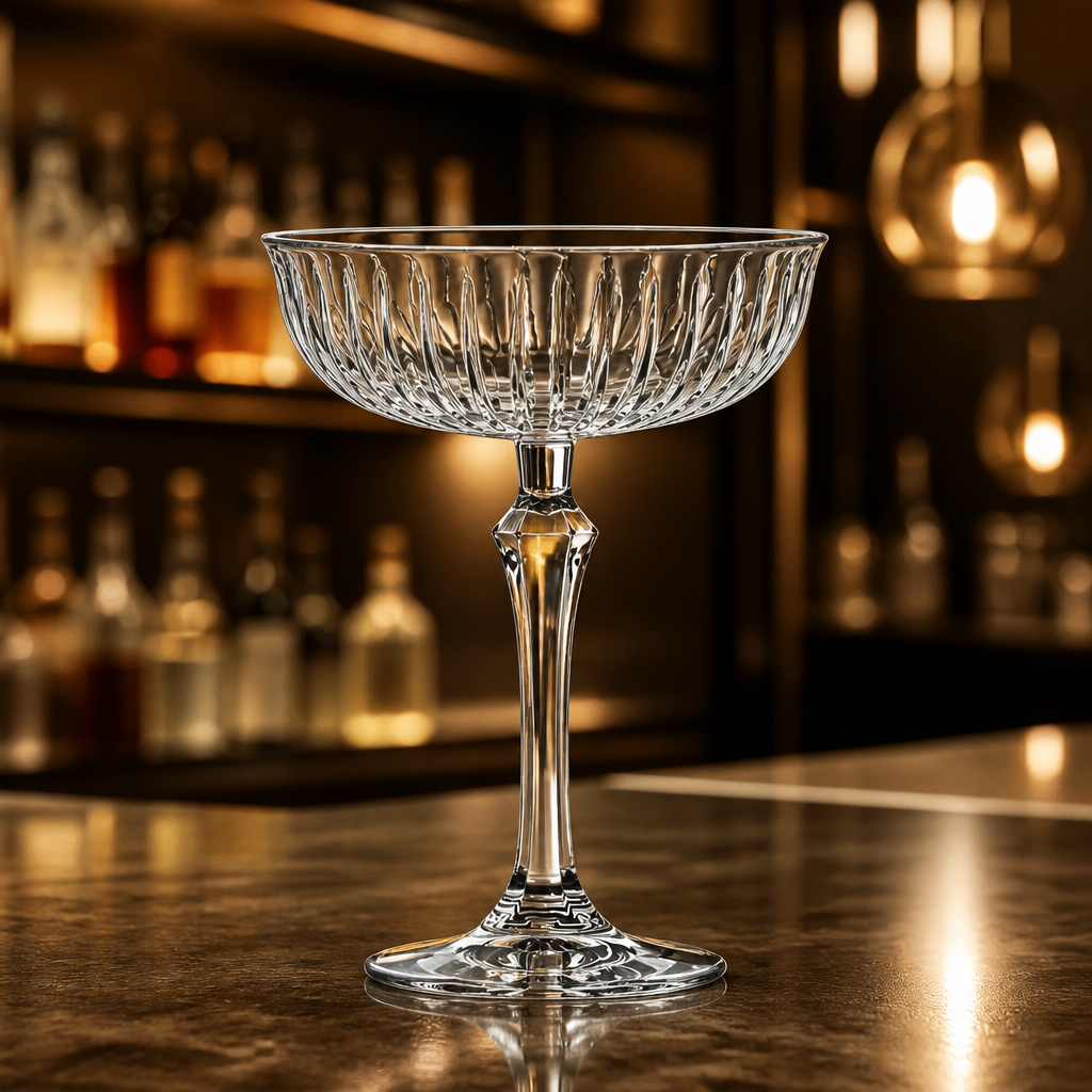 Set of 8 elegant 250ml commercial coupe glasses