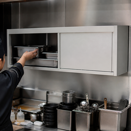 Commercial Stainless Steel Wall Cupboard 650x1800mm
