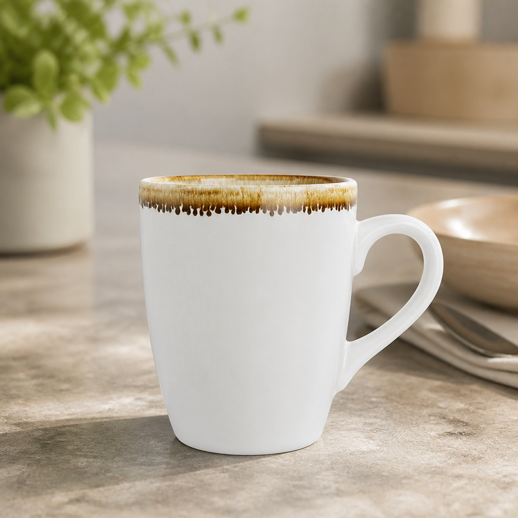 Commercial Chalk Mugs 340ml 12oz Pack of 6 for Cafés and Bars