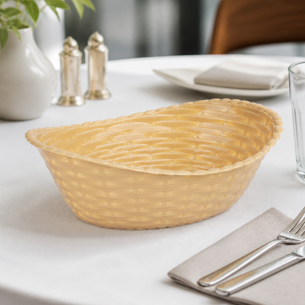Commercial Oval Polypropylene Serving Basket 215x160mm