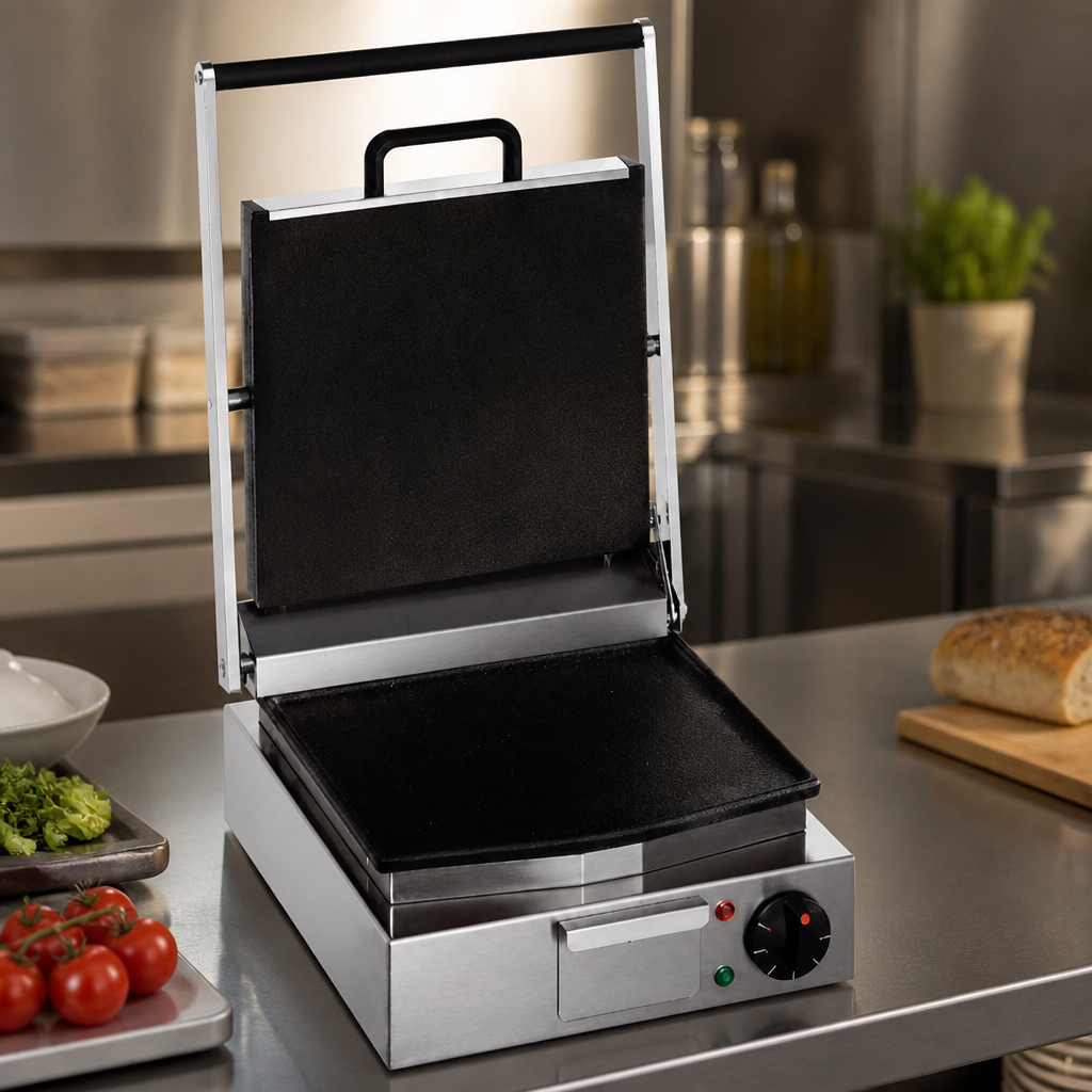 Commercial Electric Single Contact Grill 400mm Cooking Surface