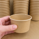 Commercial Kraft Microwavable Soup Cups 225ml 500 Pack