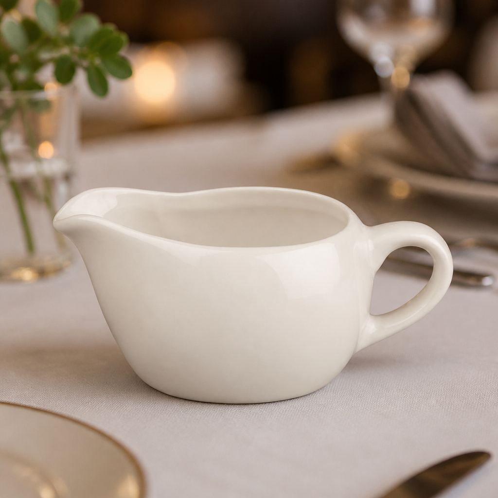 160ml Commercial Ivory Sauce Boat - Pack of 6