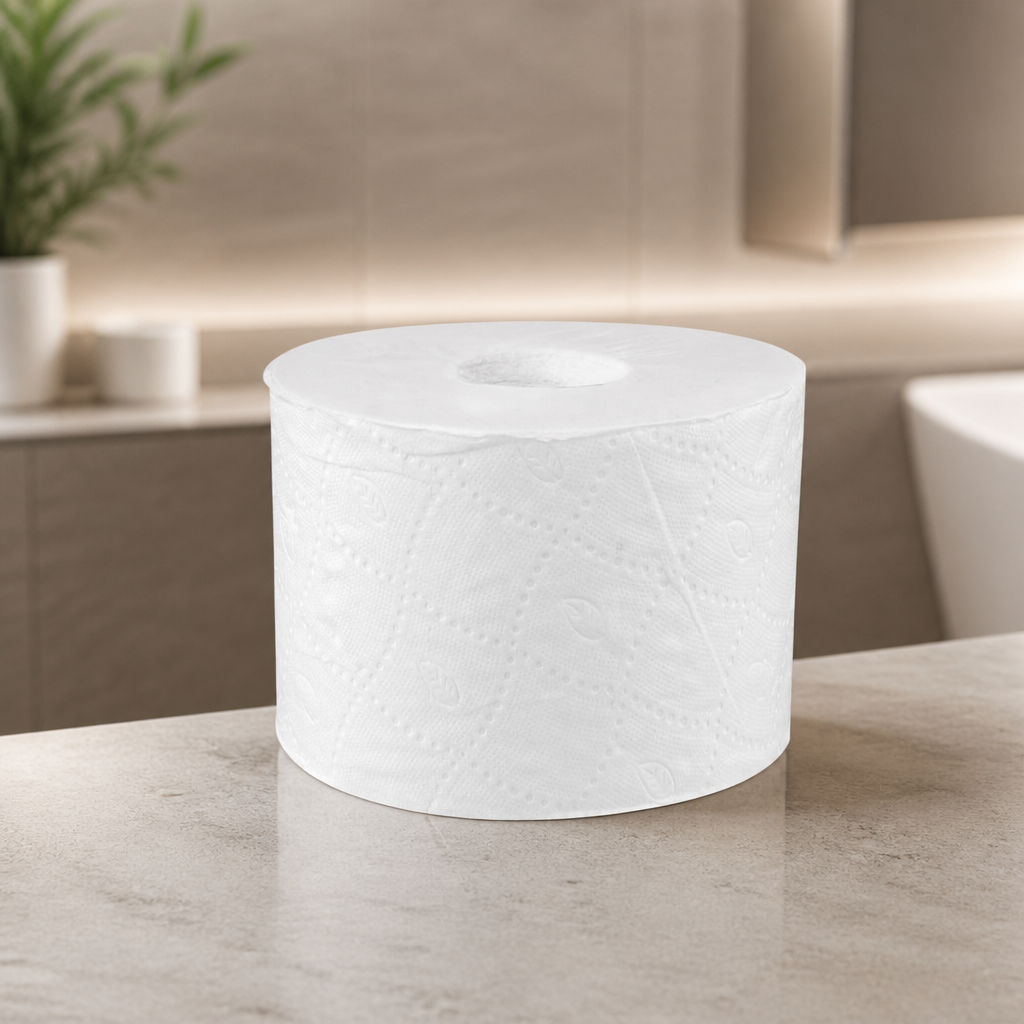 Coreless Toilet Paper Rolls 2-Ply 24 Pack for commercial use