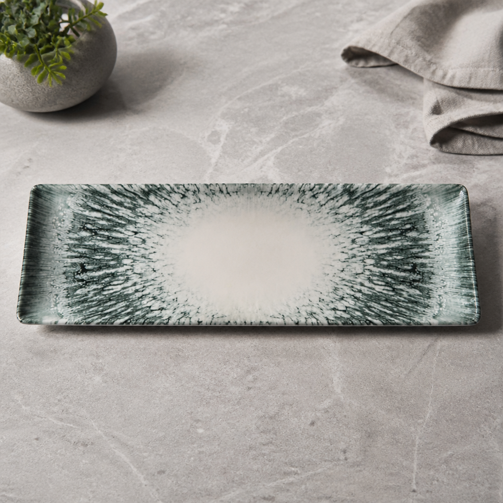 Commercial Ceramic Tasting Trays Black 323x105mm Pack of 6