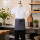 Commercial Waist Apron Charcoal 750mm x 373mm Staff Uniform