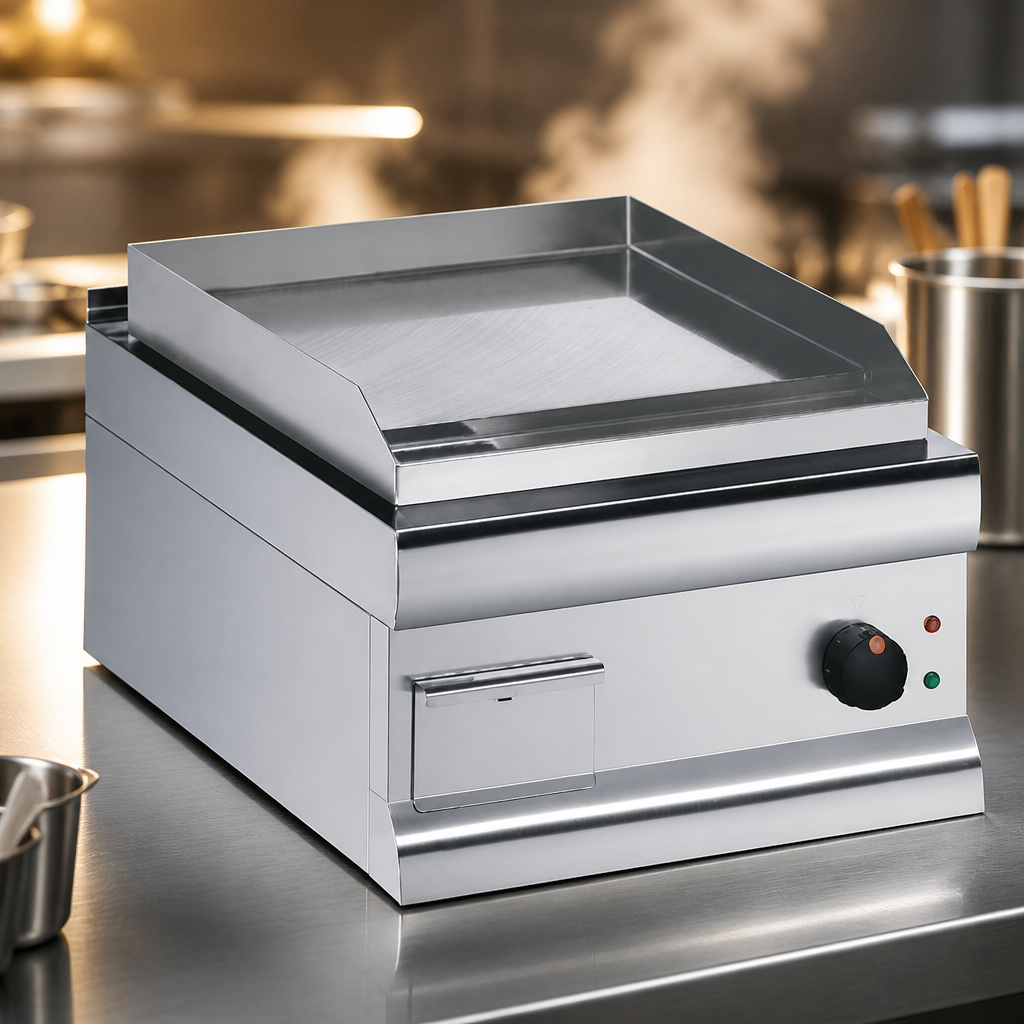 Commercial Electric Griddle 405 x 412mm Steel Plate 2.7kW