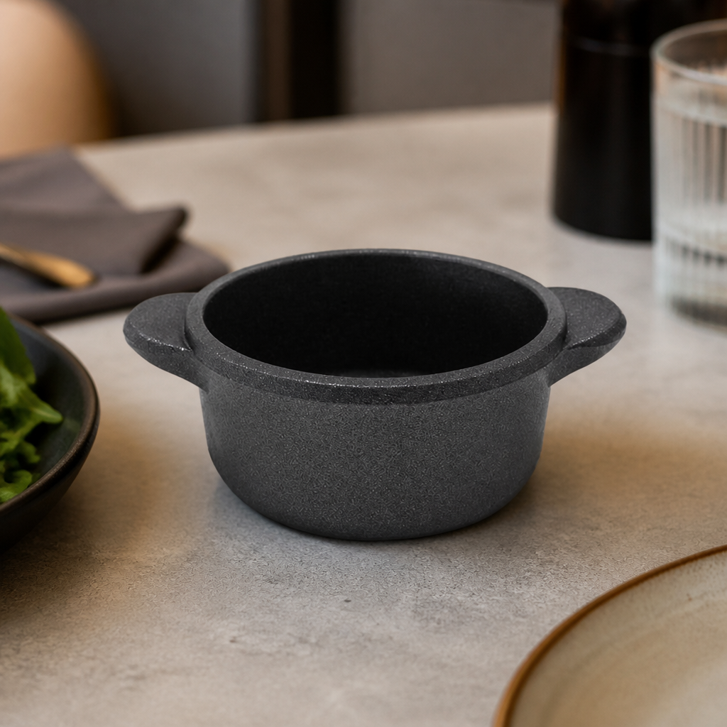Commercial Mini Casserole Dish 100mm Cast Aluminium Black