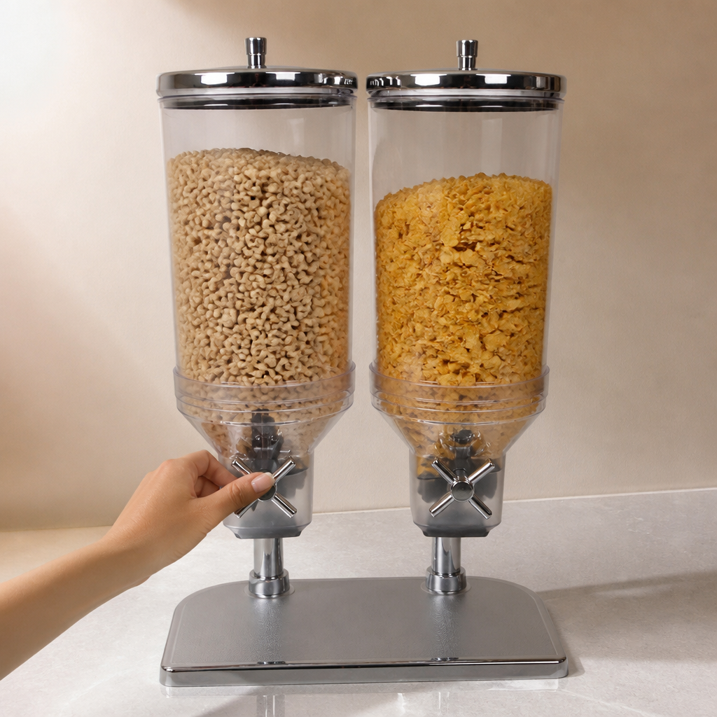 Commercial Double Cereal Dispenser 2x 4.5Ltr