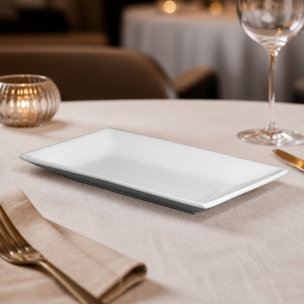 Commercial Rectangular Serving Platters 250x150mm 4 Pack