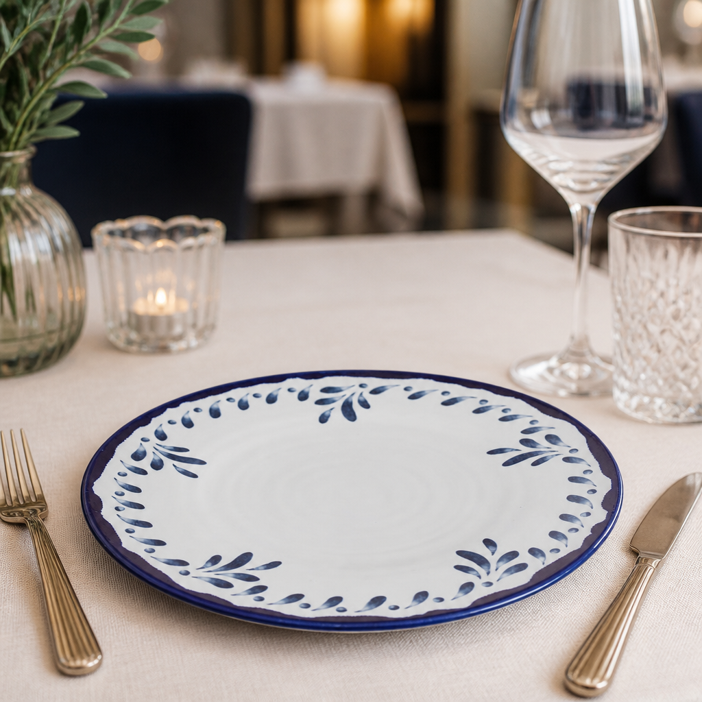 Commercial Stoneware Coupe Plates 10.6 Inch - 12 Pack