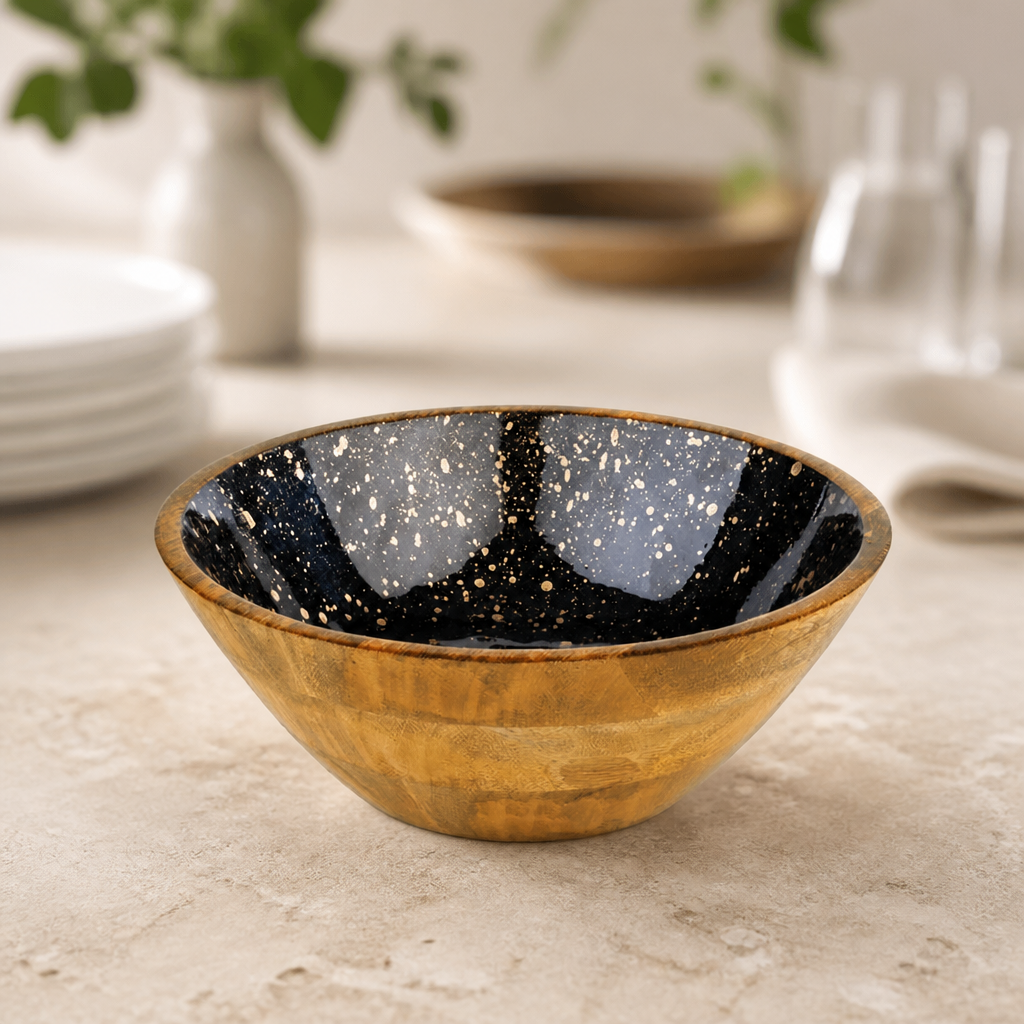 Commercial Wooden Bowl 300mm Diameter 3L Capacity