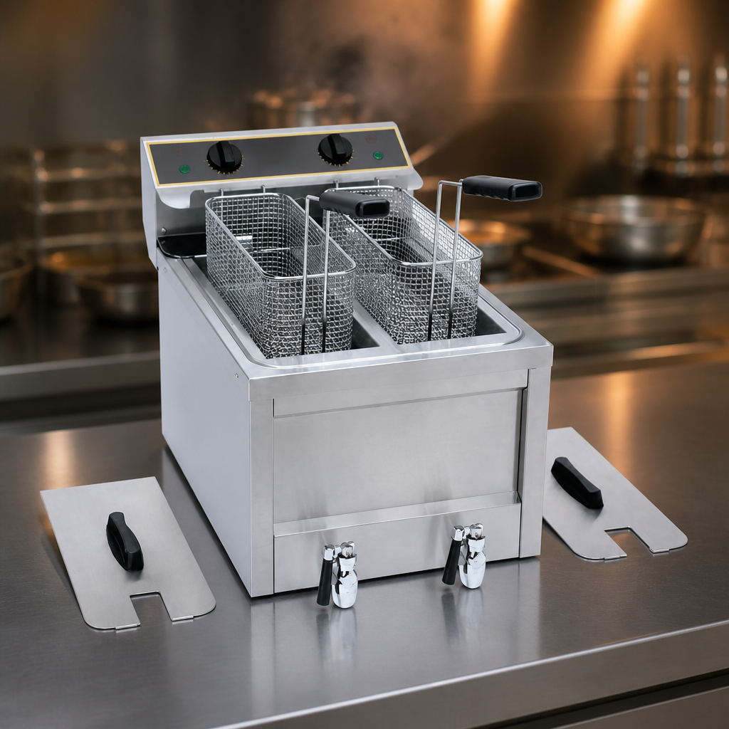 Commercial Countertop Electric Fryer 30kg Capacity