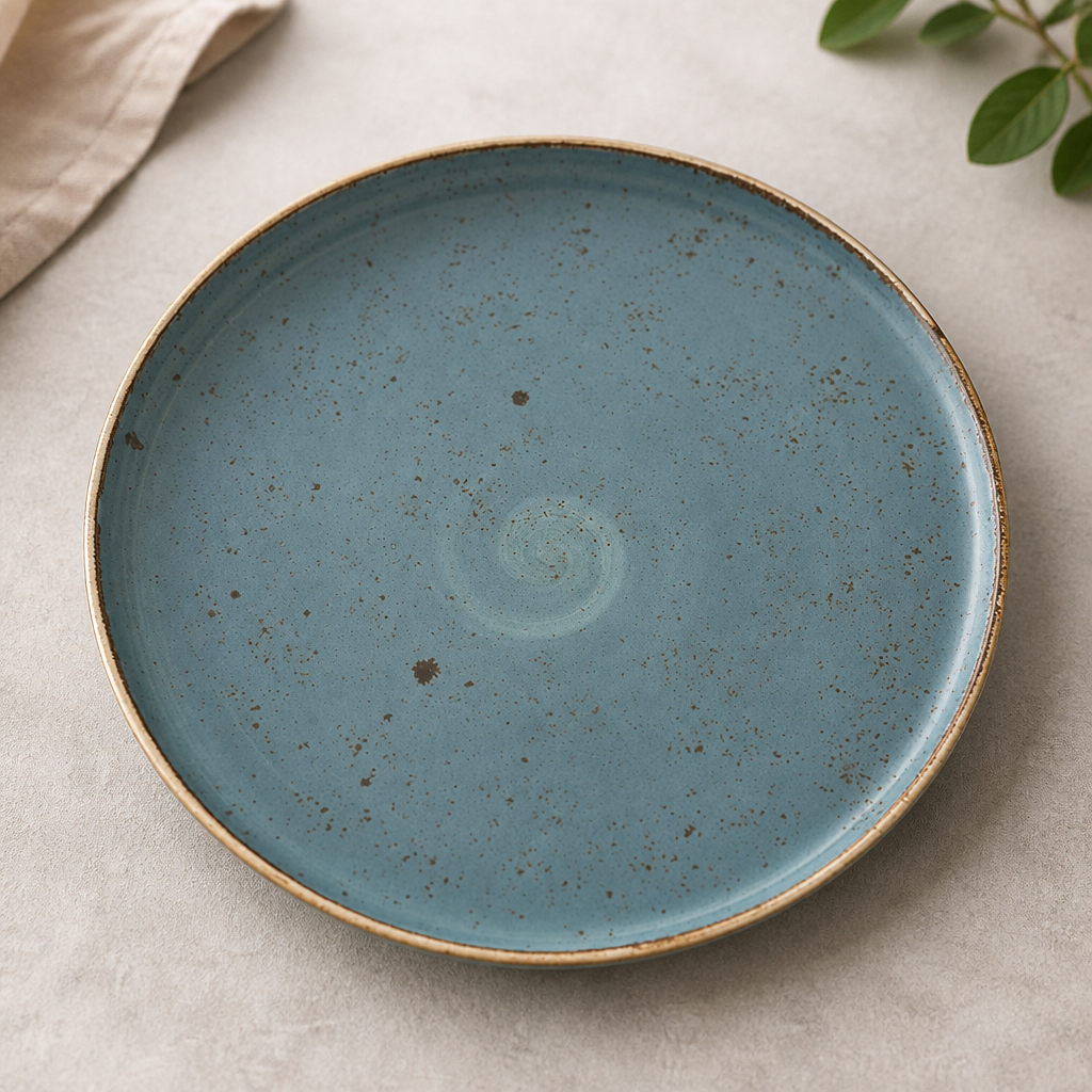 Commercial Stack Plates Blue 285mm Dishwasher Safe 6 Pack